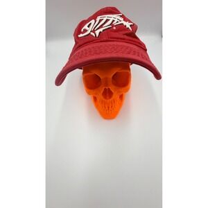 G Loomis Fear No Fish Red Baseball Cap Adjustable Hat Skeleton Logo Fishing Hat